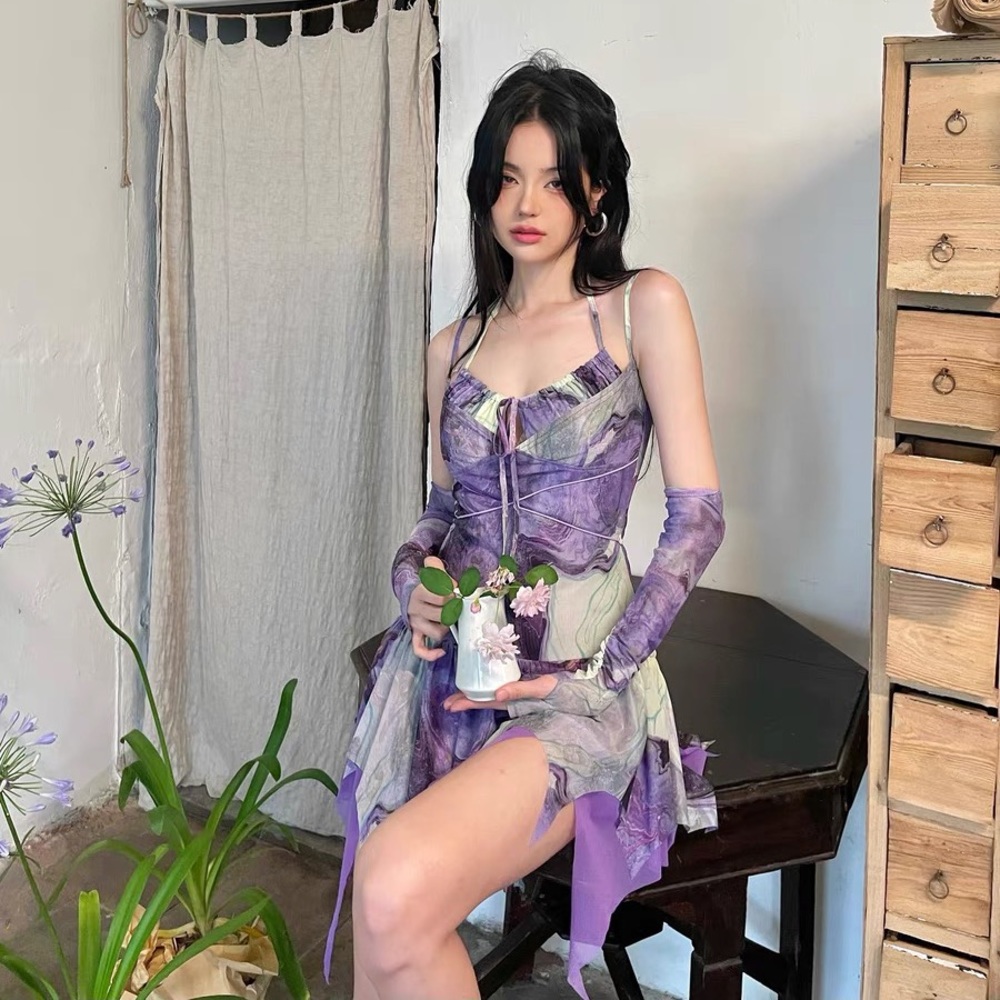 Asymmetric cute princess dress